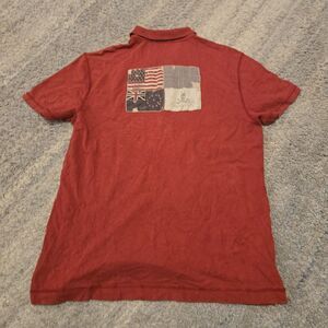 Ralph Lauren Polo Jeans Co.  Flag Logo Cotton Men's Large Shirt Red